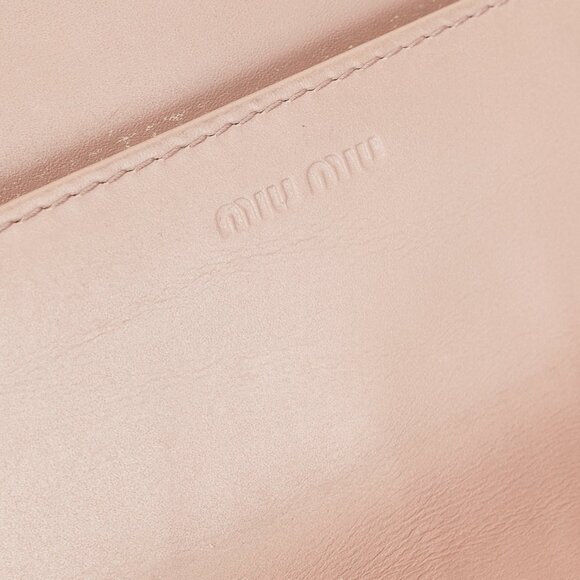 Miu Miu Croc Embossed Long Continental Blush Pink Wallet - Picture 9 of 9